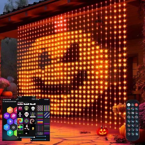 Dazzle Bright Smart Curtain Lights, 400LED 6.6FT x 6.6FT Color