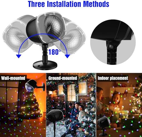 15 Colors Snowfall Projector Lights Outdoor with Remote