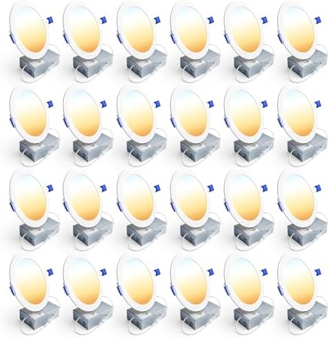 Ensenior 24 Pack 6 Inch LED Recessed Ceiling Light