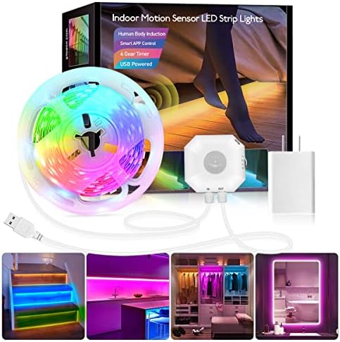Daymeet 16.4ft RGB Motion Sensor LED Strip Lights