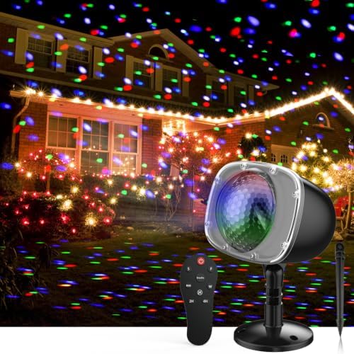 15 Colors Snowfall Projector Lights Outdoor with Remote