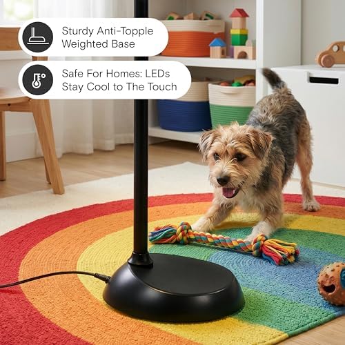 Brightech Litespan LED Floor Reading Lamp, Black