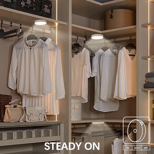 Under Cabinet Light Motion Sensor - Rechargable Closet Puck Lights