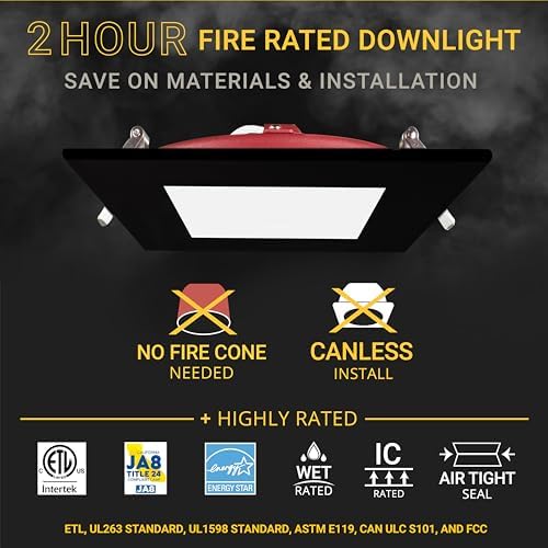 NUWATT 12 Pack 6 Inch LED Wafer Lights
