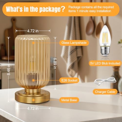LightRound Cordless Table Lamp, Dimmable