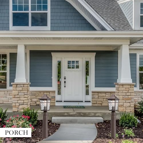 Darkaway Outdoor Post Light with Water Ripple Glass