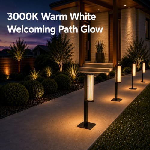 30.91" Tall Hardwired Path Light, 3000K Warm White, IP54 Walkway