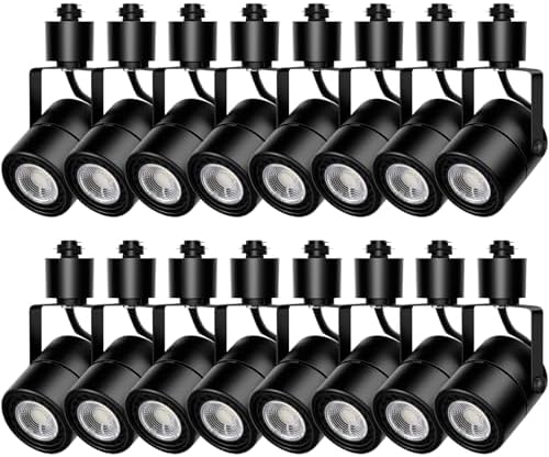 10W H Type LED Track Lighting Heads, 16-Pack