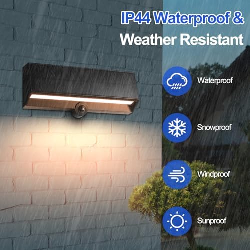 FUDESY Solar Motion Sensor Wall Light, 3 Modes