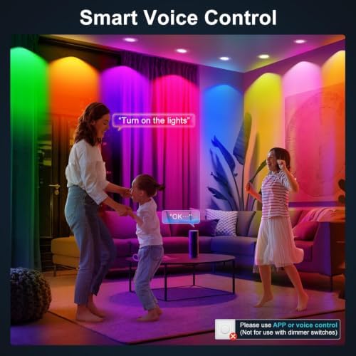 6 Inch Smart Color Changing LED Recessed Can Lights