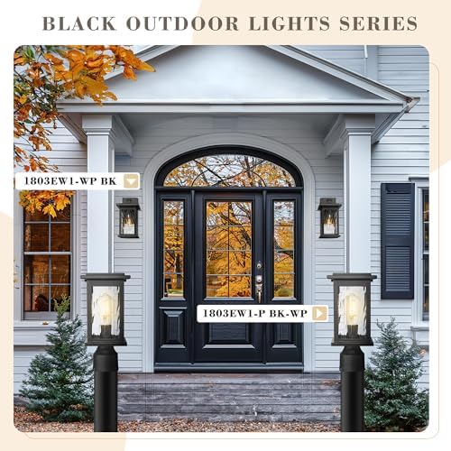 Emliviar 1803EW1-P BK-WP Black Outdoor Post Light