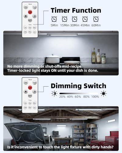 EZVALO 2-Pack 14.5'' Motion Sensor Under Cabinet Lights