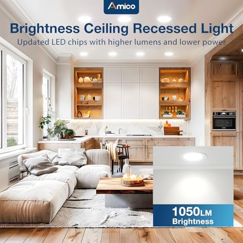 Amico 36 Pack 6 Inch 5CCT Ultra-Thin LED Recessed Light