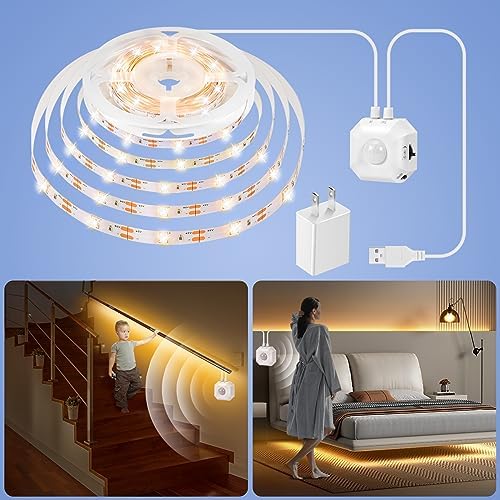 16.4ft Motion Sensor Under Bed LED Strip Lights