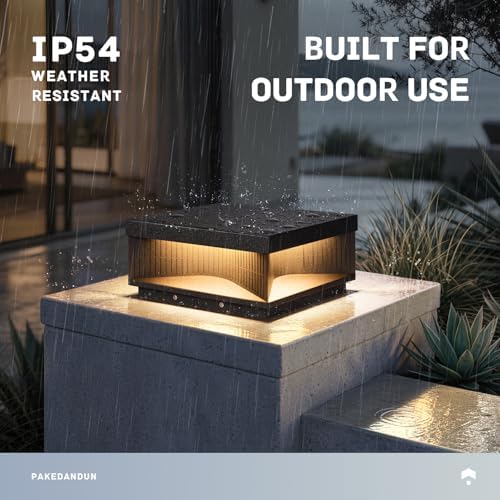 Outdoor Post Lights Hard Wired, 11.81" Glass Column Lights