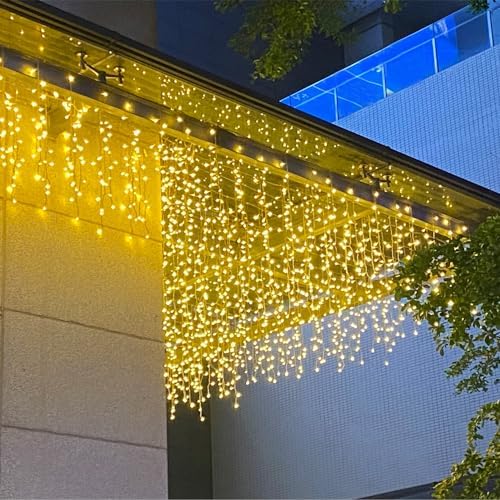 ZIMINGU Icicle Dripping Lights, 13FT, 144 LEDs