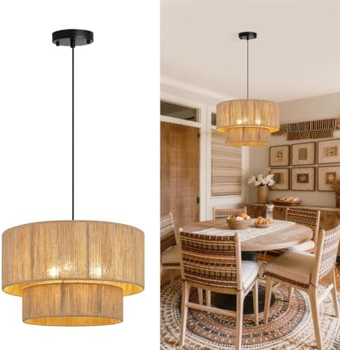 18 Inch Rattan Woven Pendant Light