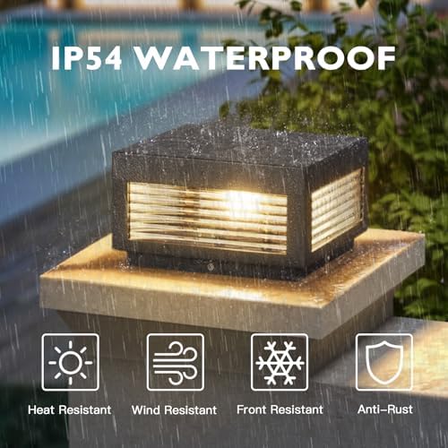 Outdoor Post Lights Hard Wired, 9.84" Outdoor Pillar Lights