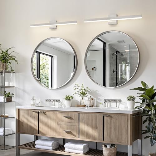 Nickel Bathroom Vanity Light Fixture 31.5'' 26W Dimmable 5CCT LED