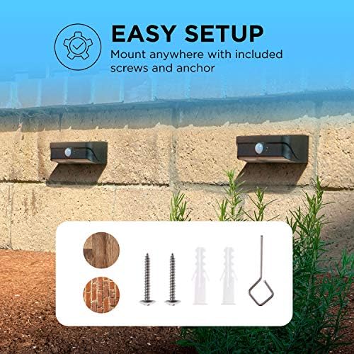 Home Zone Security Solar Step Lights, 2-Pack, Black