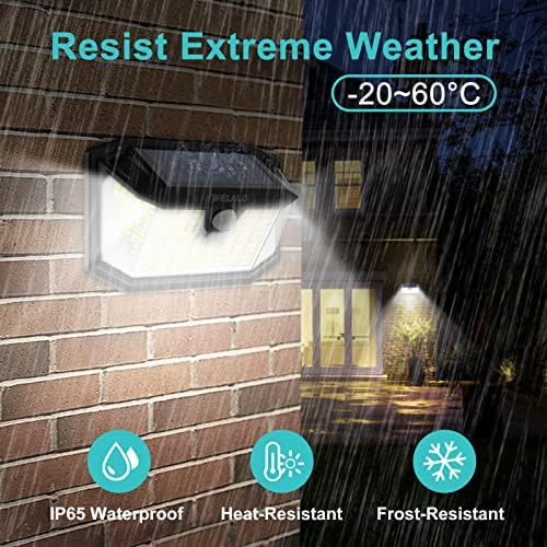 WELALO 188 LED Solar Motion Sensor Lights, 4 Pack
