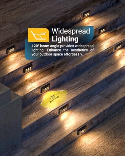Sunco 6-Pack Low Voltage LED Step Lights, Bronze