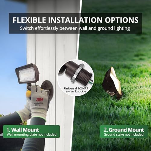 GKOLED 15W LED Flood Light, 3000K Waterproof