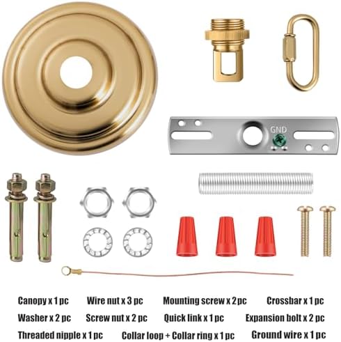 5-5/16 Inch Brass Light Canopy Kit