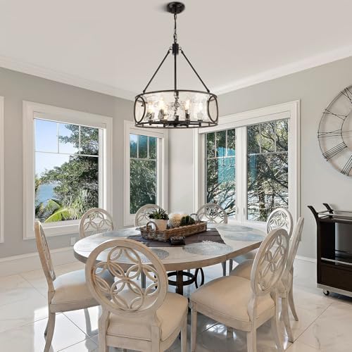 6-Light 19.5" Drum Chandelier