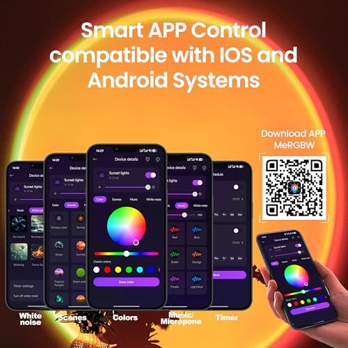 RGB Sunset Projection Lamp with App Control