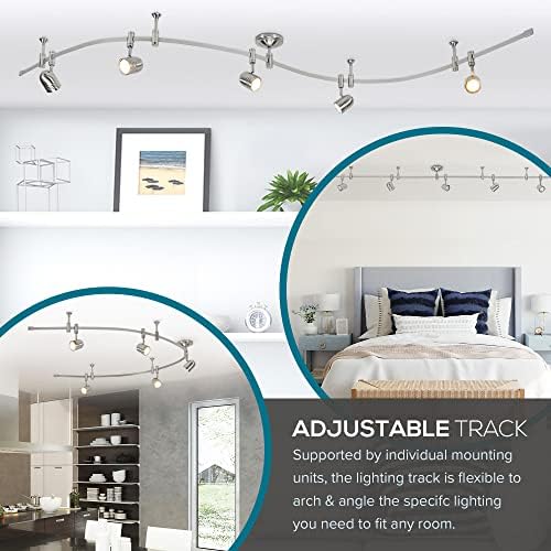 Catalina Lighting 5-Light Track Lighting Kit, Brushed Nickel