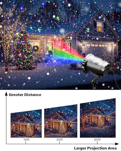 Laser Christmas Projector Lights, Outdoor Moving Stars