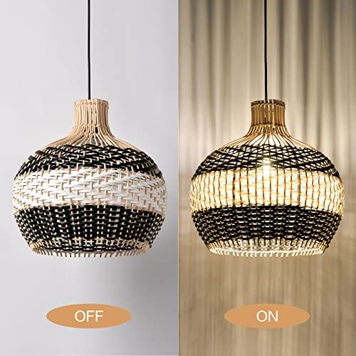 Arturesthome Handmade Woven Rattan Pendant Light
