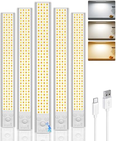5 Pack 12inch Wireless Motion Sensor Under Cabinet Lights