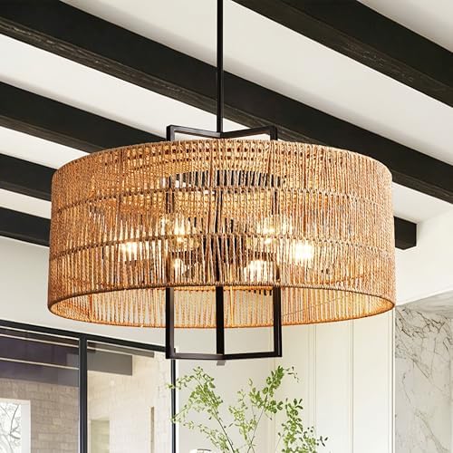 6-Light Large Boho Chandelier