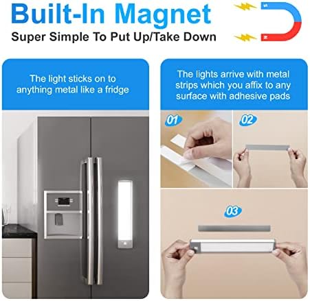 30-LED Under Cabinet Lights, USB Rechargeable, 2 Pack