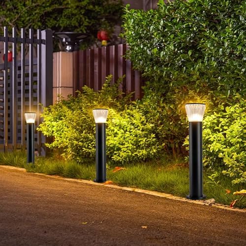 Outdoor 9W LED Post Light, 24-Inch Black Bollard