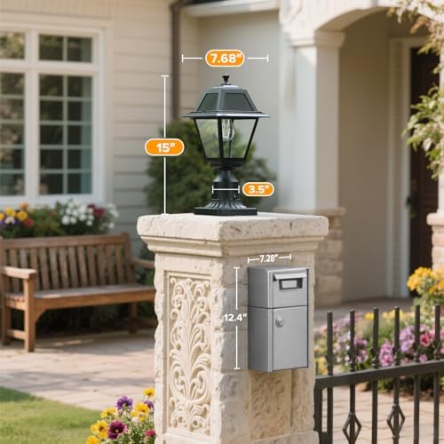 LUTEC 200 Lumen LED Solar Post Light Without Base