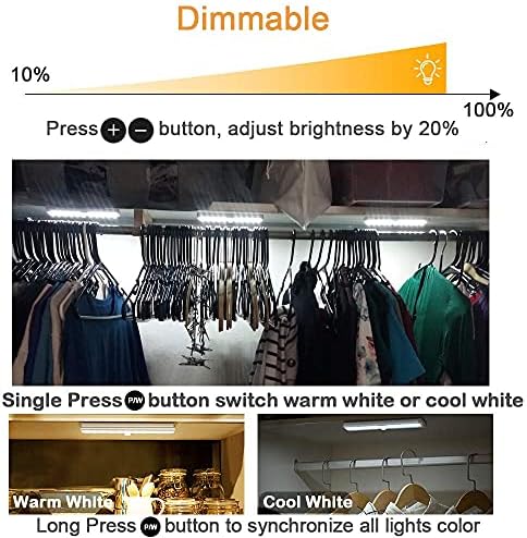 Remote Control Under Cabinet Lights, 6 Pack, 3 Colors