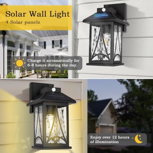 Solar Motion Sensor Wall Lights, Waterproof, SR016-W