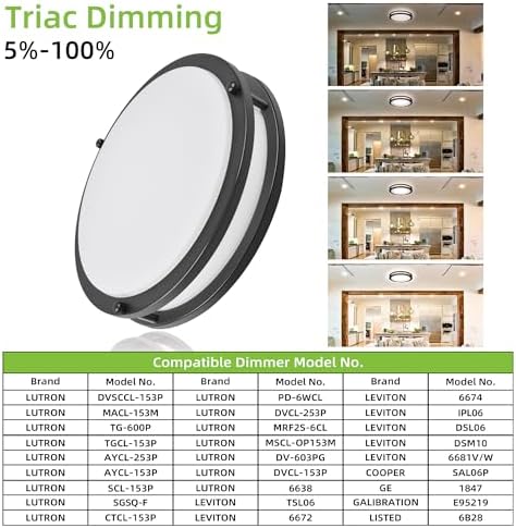 hykolity 13 inch Flush Mount LED Ceiling Light,5CCT
