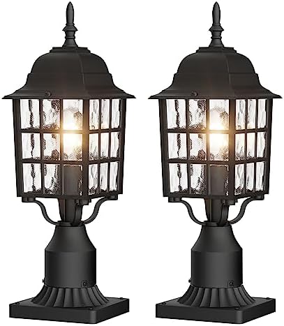 2-Pack Aluminum Outdoor Post Light Fixture