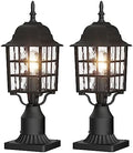 2-Pack Aluminum Outdoor Post Light Fixture