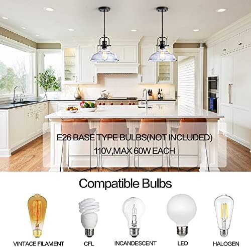 Zlepmlla Black Glass Pendant Light