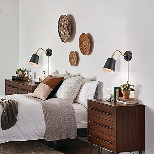 TRLIFE Dimmable Plug-In Wall Sconces, 2 Pack