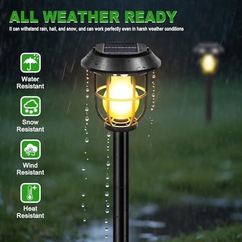 Solar Motion Lights Outdoor for Halloween Decorations, 4 Pack