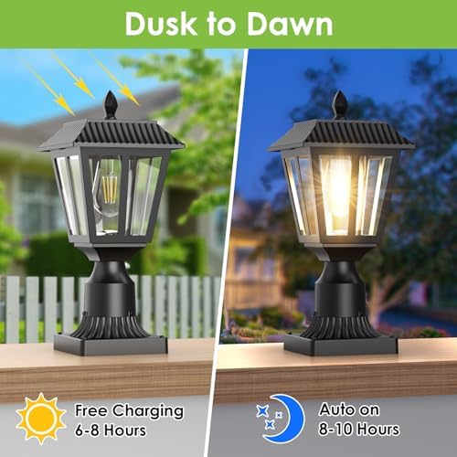 Greluna Solar Post Lights, Warm White