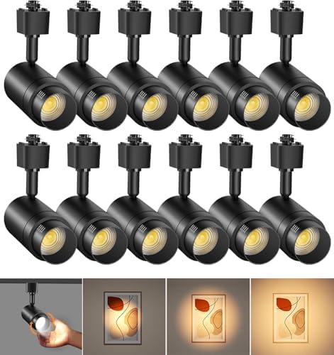 Zoomable 12W H Type LED Track Lighting Heads, 12-Pack