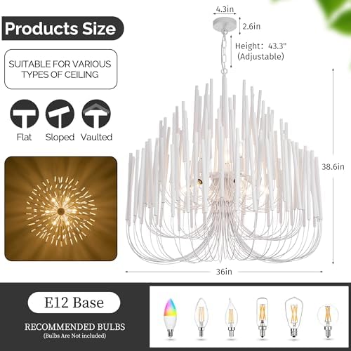 TOCHIC 36" Modern Farmhouse Chandelier