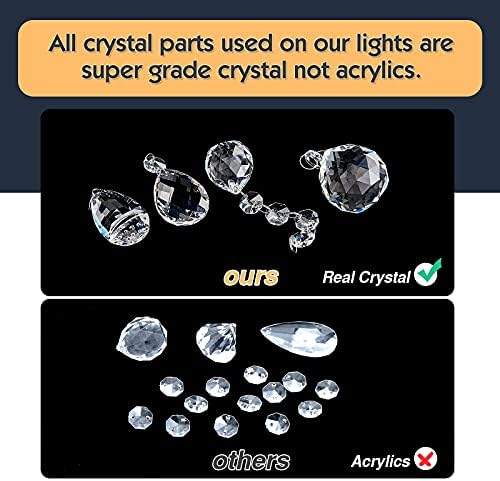 CVKASH 5-Light Crystal Chandelier, Black